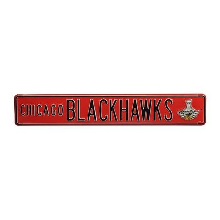 AUTHENTIC STREET SIGNS Authentic Street Signs 28179 Chicago Blackhawks 2015 Champs Street Sign 28179